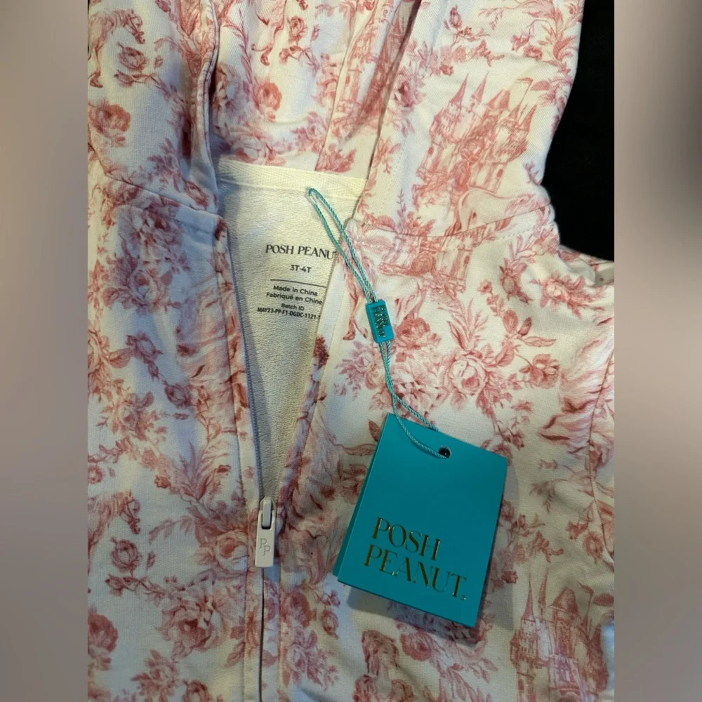 Posh Peanut Antoinette Ruffled Zippered Hoodie Size 3T/4T - Picture 2 of 8